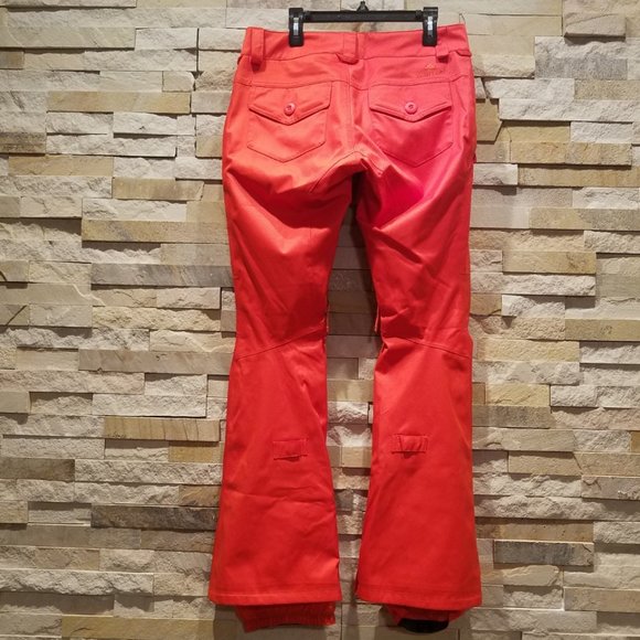 Burton Womens XS Orange Snow Ski Snowboard Winter Pants Waterproof DryRide Suit - Picture 5 of 7